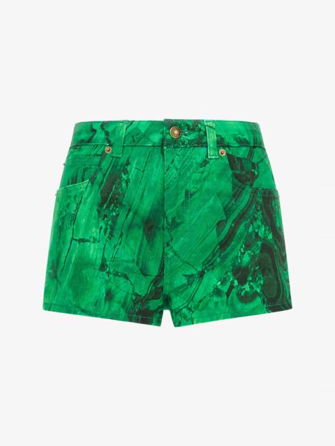 Malachite Print Shorts