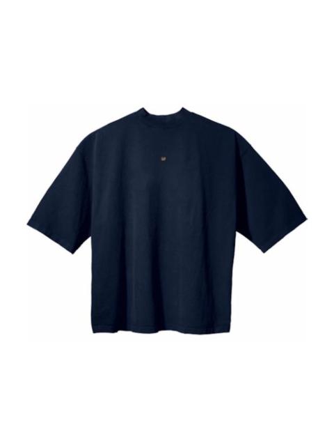 Yeezy Gap Engineered by Balenciaga Logo 3/4 Sleeve T-shirt Blue