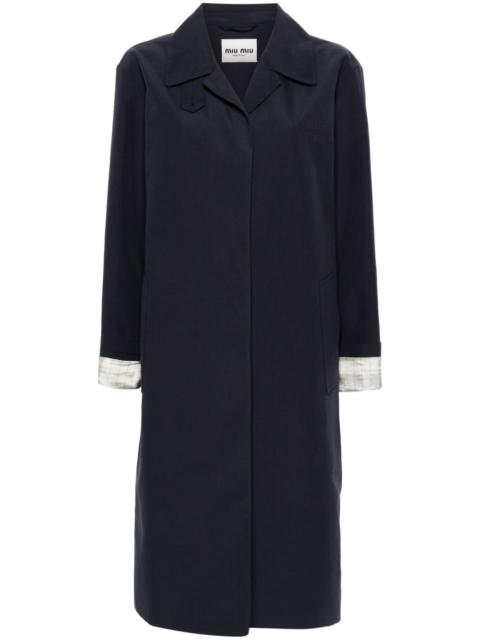 cotton single-breasted coat