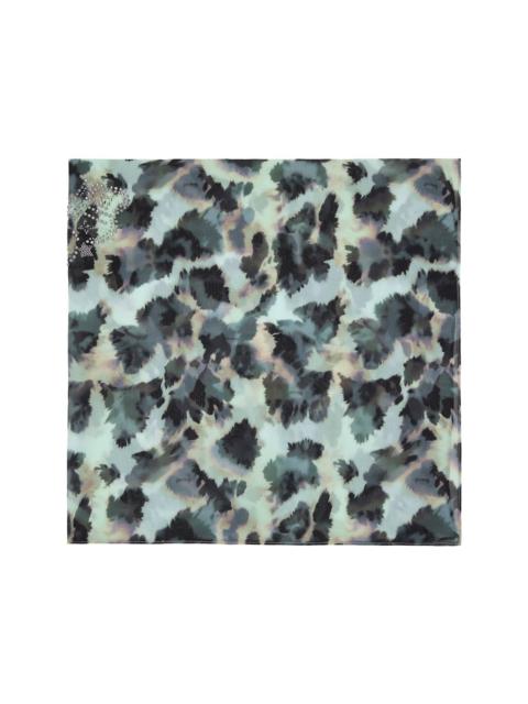 Blue Snow Leopard Scarf