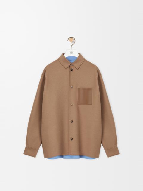Overshirt in virgin wool and cashmere