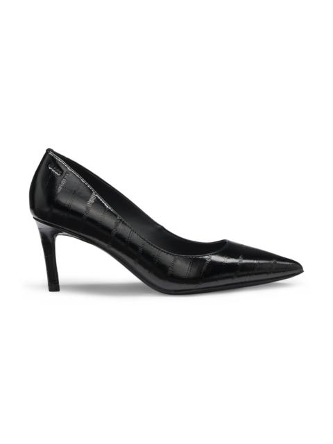 TEXTURED-LEATHER PUMPS WITH 7CM HEEL