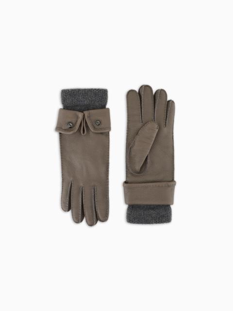 Deerskin leather gloves