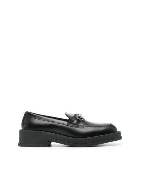 Horsebit square-toe loafers