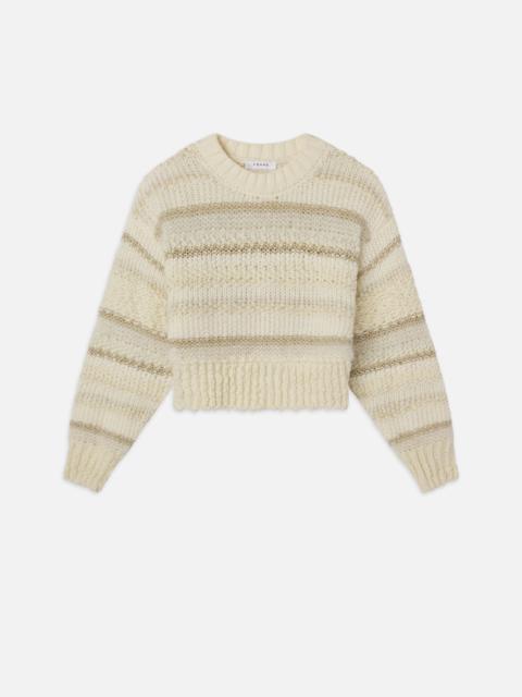 Textured Stripe Sweater in Cream Multi