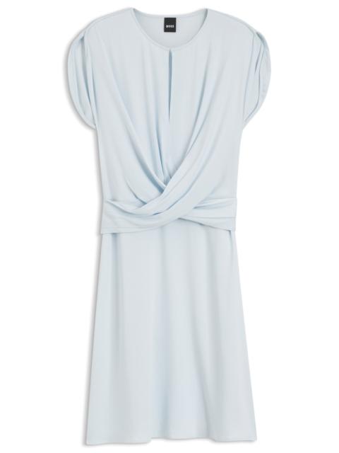 KEYHOLE-NECKLINE DRESS WITH WRAP DETAIL