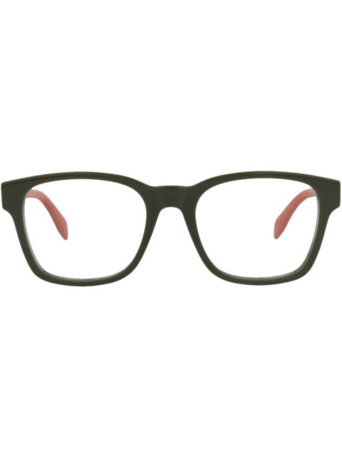 Alexander McQueen Square-Frame Acetate Optical Frames Green Green Transparent (AM0356O-30012338-003)