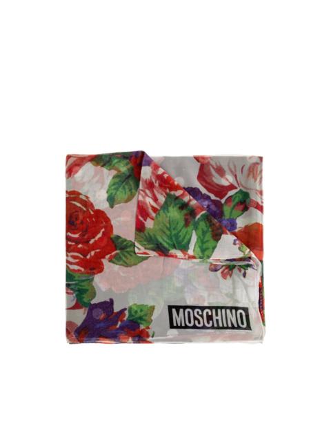 floral-print silk scarf