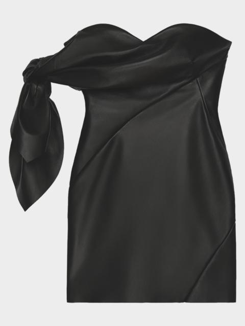 Off-The-Shoulder Bow Bustier Mini Dress