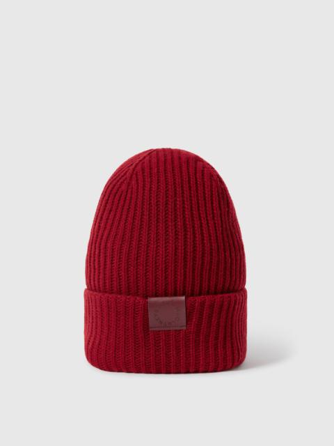 Ribbed Logo Beanie