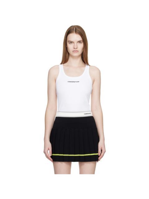 White Ribbed Tank Top