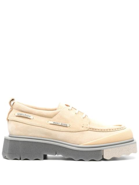 OFF-WHITE Sponge Suede Boat Shoes Beige/Beige
