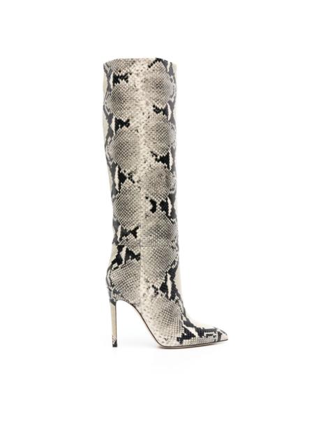 105mm snakeskin-effect boots