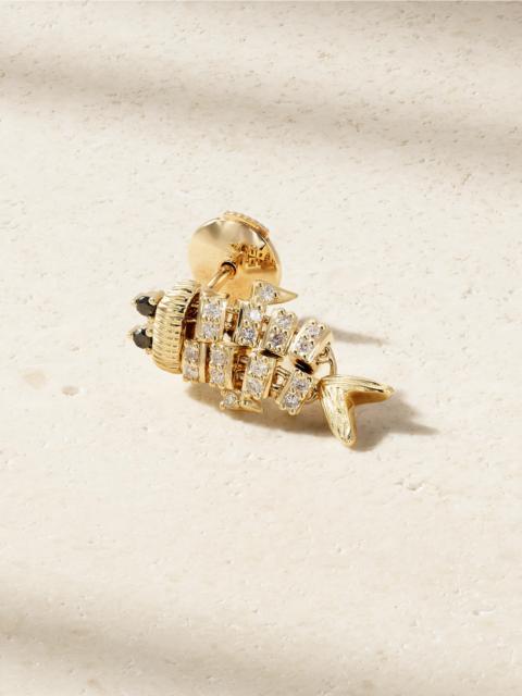 Superfish 9-karat Gold Diamond Single Earring