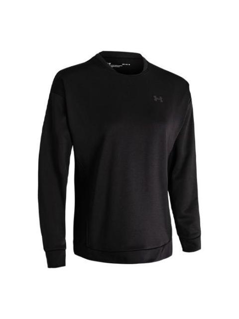 (WMNS) Under Armour Rival Terry Taped Crew 'Black' 1361112-001