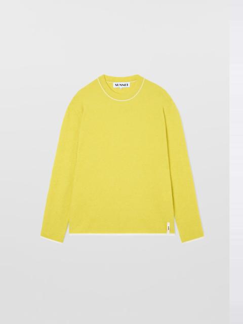 LONGSLEEVE ROUNDNECK / chartreuse
