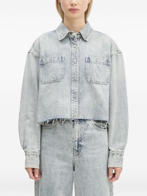 Cutaway Ls Worn denim shirt