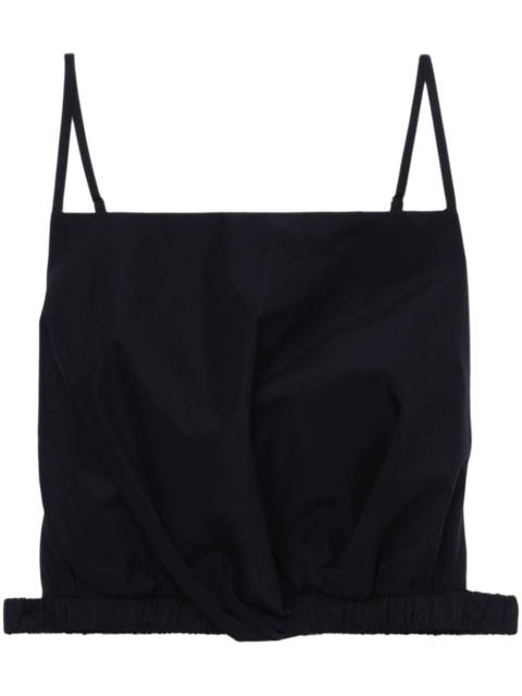 open-back ruched crop top
