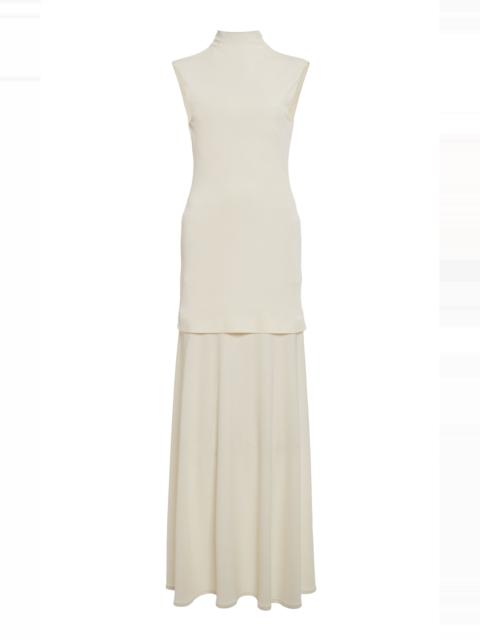 Turtleneck Midi Dress ivory