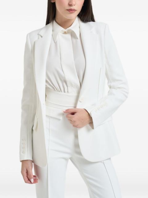 notched lapels buttoned blazer