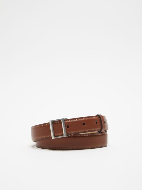 Leather buckle belt - Brown