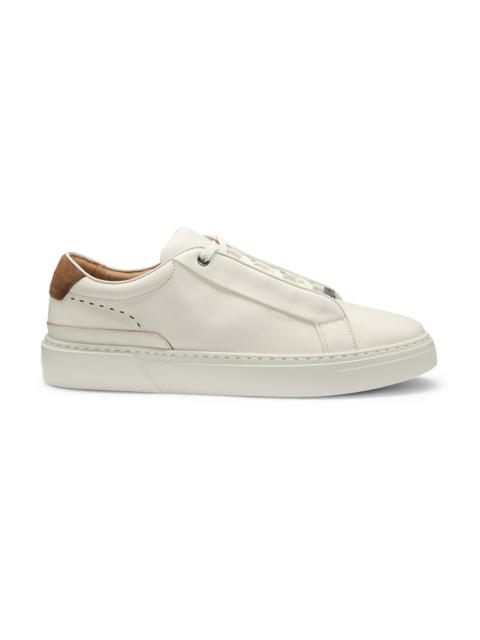 GARY LEATHER TRAINERS WITH SUEDE BACKTAB