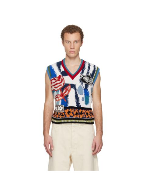 Multicolor V-Neck Vest