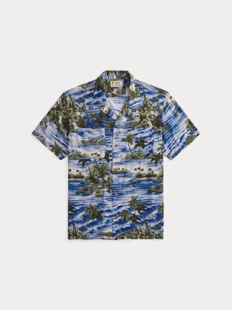 Tropical-Print Camp Shirt
