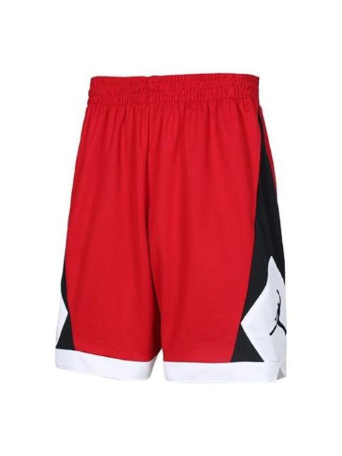 Air Jordan Side Black Logo Basketball Sports Shorts Red AJ1115-687
