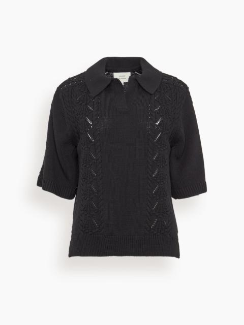 Kina Polo Sweater in Black