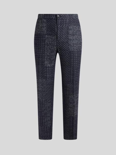WOOL-BLEND PATCHWORK TROUSERS
