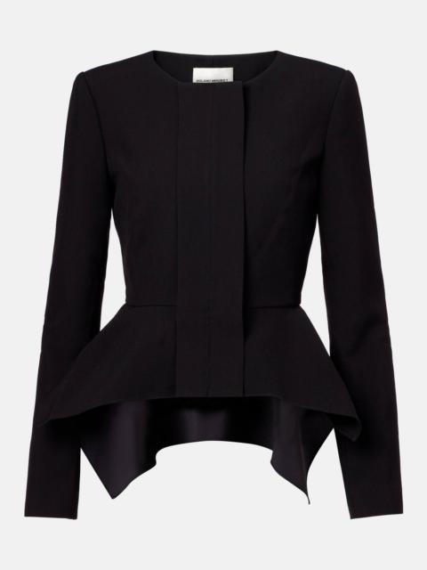 Peplum crêpe jacket