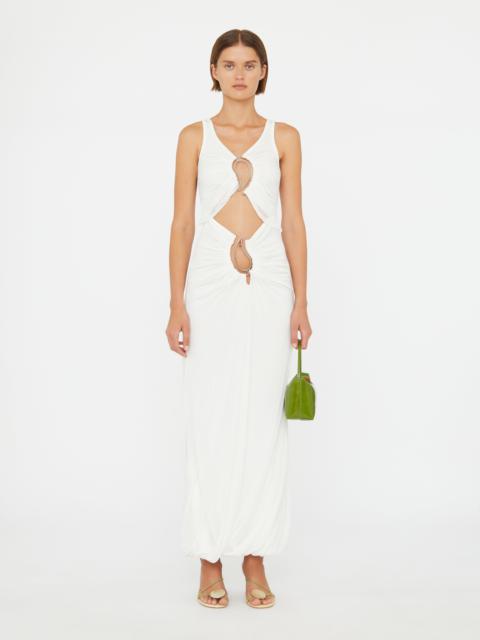 Paisley Overlay Disconnect Encased Dress