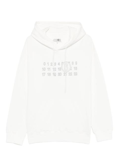 Number-print hoodie