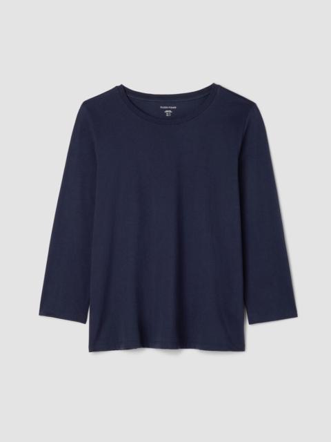 Organic Pima Cotton Jersey 3/4-Sleeve Tee