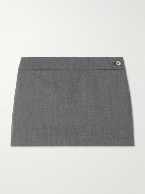 Wool-blend Twill Mini Skirt
