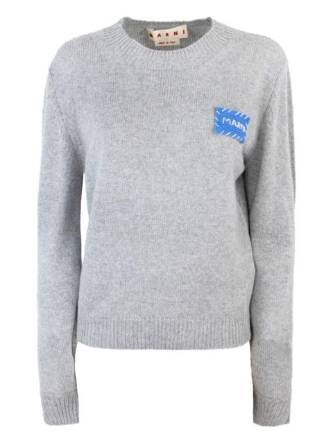 logo-patch cashmere sweater