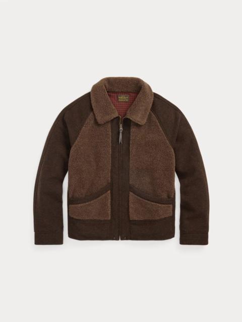 Fleece-Paneled Jacquard Jacket