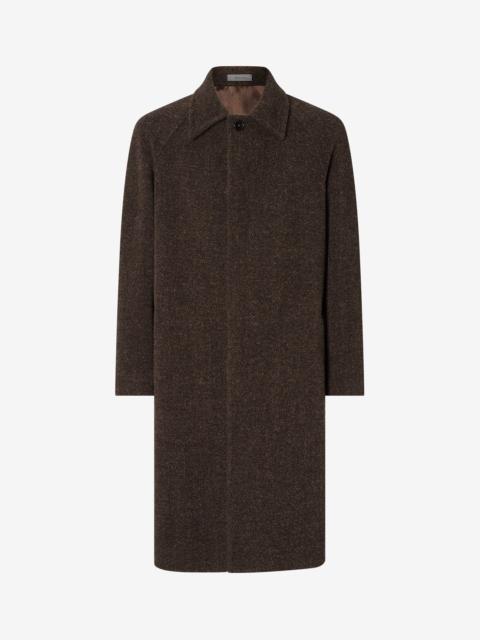 Brown technical wool coat