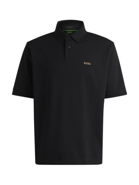 COTTON-JERSEY POLO SHIRT WITH PRINTED ARTWORK