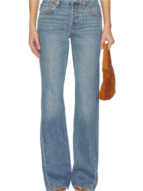 Twisted Mid Rise Bootcut Jeans