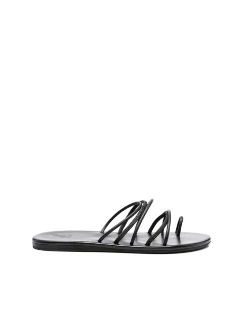 multi-strap leather sandals