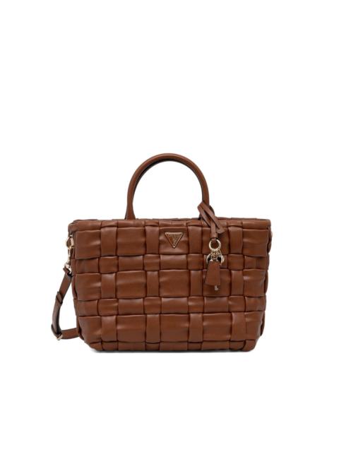 Marion woven top handle tote bag