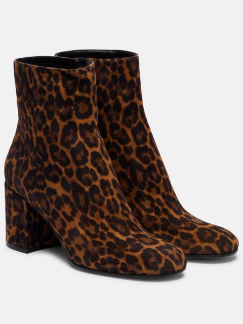 Joelle 70 leopard-print suede ankle boots