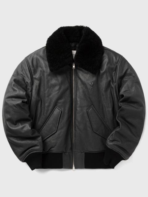 LEATHER ZIPPED JACKET