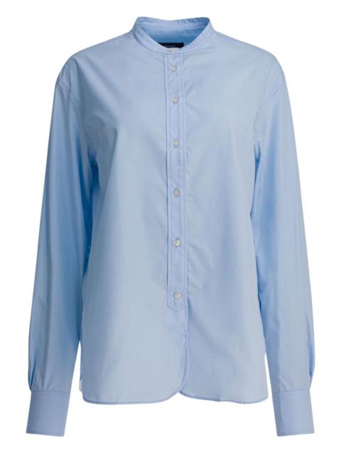 cotton collarless shirt