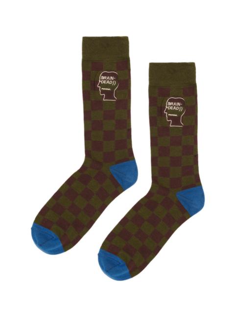Logohead Dress Socks - Checkered