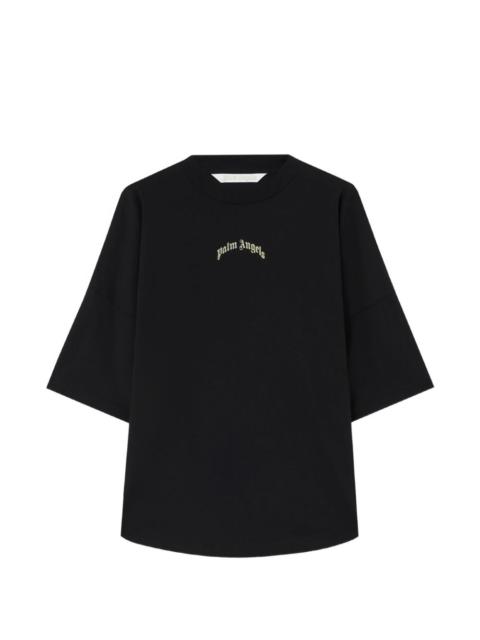 curved-logo crew-neck T-shirt
