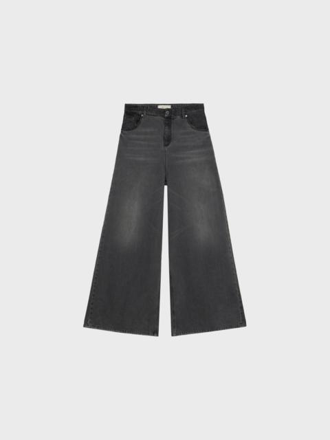 SUPERWIDE-LEG JEANS WITH LACE DETAILS