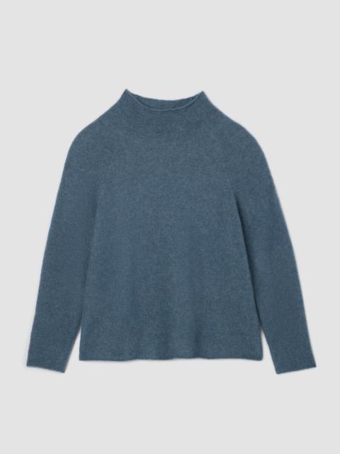 Cashmere Silk Boucle Bliss Turtleneck Top